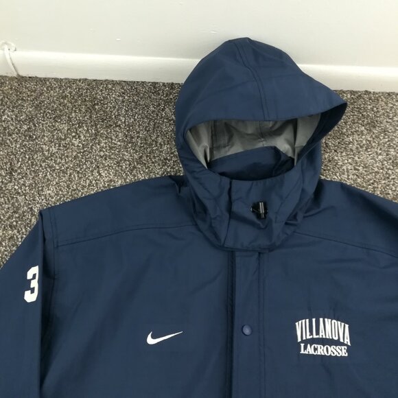 Nike Other - Team Issued Villanova Wildcats Lacrosse Jacket Nike Waterproof Rain Blue Mens XL
